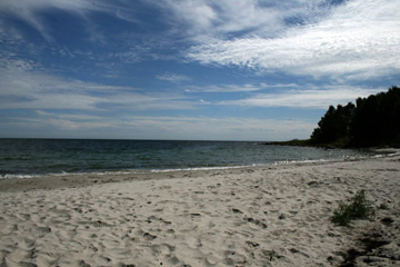 Strand auf der Halbinsel Listerlandet