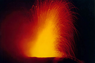 Eruption des Stromboli